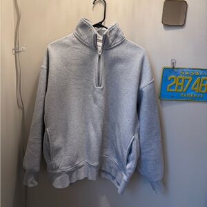 Aritzia TNA Cozy Sweatfleece Boyfriend 1/4 Zip